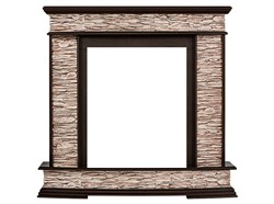 Классический портал для камина Firelight Scala Classic сланец скалистый Бурый/Тёмный дуб M63090 - фото 4759417