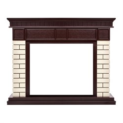 Широкий портал Firelight Bricks 25 кирпич Бежевый/шпон Тёмный дуб M98539 - фото 4759729