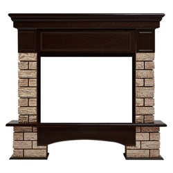Широкий портал Firelight Forte Wood 25 камень коричневый, шпон темный дуб M231514 - фото 4760055
