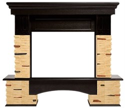 Широкий портал Firelight Pietra Nuovo 25 камень сланец натуральный, шпон темный дуб M231387 - фото 4760714