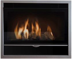 Встраиваемый газовый камин Karma ELEGANCE 77 EXCLUSIVE Huge line 60 silver metallic PB M188604 - фото 4762767