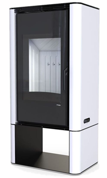 Дровяная печь DEFRO HOME SOLUM LOG, белая сталь M213054 - фото 4764385