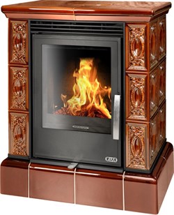Дровяная печь ABX Helvetia KPI кафельный цоколь, коричневая M213881 - фото 4764430