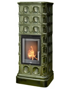 Дровяная печь ABX Kaledonie EXclusive XL высокая, зеленая M213952 - фото 4764441