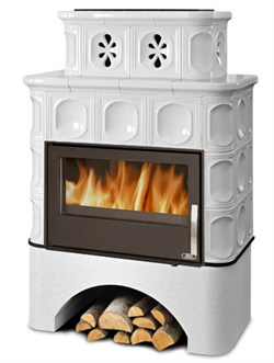 Дровяная печь ABX Karelie P OX белый цоколь, перламутр M213964 - фото 4764444