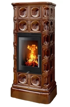 Дровяная печь ABX Kaledonie EXclusive L средняя, коричневая M213950 - фото 4767245