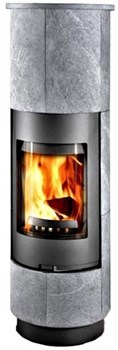 Дровяная печь THORMA DELIA Serpentino Standard, черная, с аккумулирующими камнями M201217 - фото 4767980