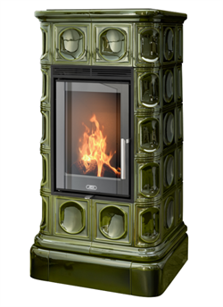 Дровяная печь ABX Kaledonie EXclusive низкая, зеленая M213946 - фото 4768034