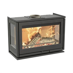 Топка Contura i8G Cosi, высокий, чугунная дверца, стекло с обеих сторон, черный M193259 - фото 4769893