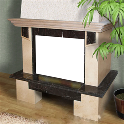 Облицовка для дровяных каминов MadeIra Sabina Dark Chokolate мрамор Giallo/Emperador Dark Chokolate M137216 - фото 4770450