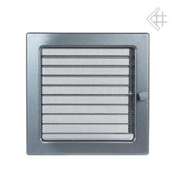 Вентиляционная решетка для камина Kratki 22х22 графитовая с жалюзи 22GX M111264 - фото 4771408