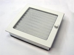 Вентиляционная решетка для камина Kratki 22х22 белая с жалюзи 22BX M111268 - фото 4771415