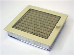 Вентиляционная решетка для камина Kratki 22х22 бежевая с жалюзи 22KX M111271 - фото 4771421