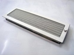 Вентиляционная решетка для камина Kratki 17х49 белая с жалюзи 49BX M111273 - фото 4771442