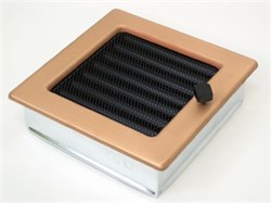 Вентиляционная решетка для камина Kratki 17х17 гальваника под медь с жалюзи 17MGX M111265 - фото 4771484