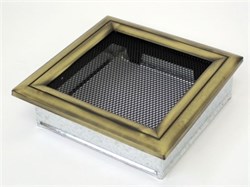 Вентиляционная решетка для камина Kratki 17х17 Оскар латунь 17O M111231 - фото 4771506