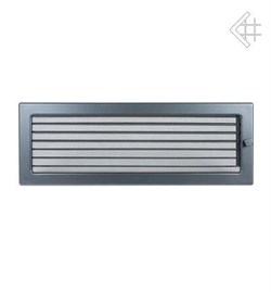 Вентиляционная решетка для камина Kratki 17х49 графитовая с жалюзи 49GX M111186 - фото 4771515