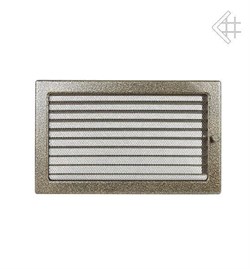 Вентиляционная решетка для камина Kratki 22х30 черная/латунь пористая с жалюзи 22/30CZX M111212 - фото 4771533