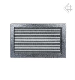 Вентиляционная решетка для камина Kratki 22х30 черная/хром пористая с жалюзи 22/30CSX M111209 - фото 4771547