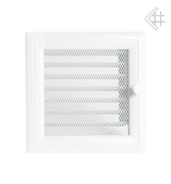 Вентиляционная решетка для камина Kratki 17х17 Оскар белая с жалюзи 17OBX M111290 - фото 4771611