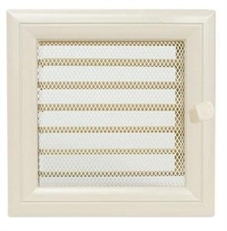 Вентиляционная решетка Kratki 17х17 Оскар бежевая с жалюзи 17OKX M213840 - фото 4771625