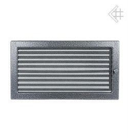 Вентиляционная решетка для камина Kratki 22х37 черная/хром пористая с жалюзи 22/37CSX M111295 - фото 4771626