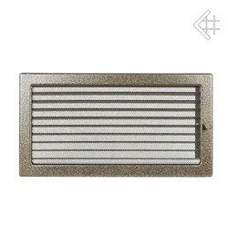 Вентиляционная решетка для камина Kratki 22х37 черная/латунь пористая с жалюзи 22/37CZX M111298 - фото 4771638