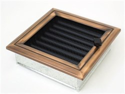 Вентиляционная решетка для камина Kratki 17х17 Оскар медь с жалюзи 17OMX M111562 - фото 4771767