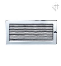 Вентиляционная решетка для камина Kratki 17х37 никелированная с жалюзи 37NX M111369 - фото 4772769