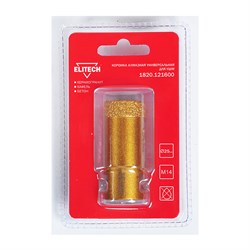 Коронка алмазная универсальная Elitech 25 мм х М14 167-155620 - фото 4832224