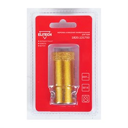 Коронка алмазная универсальная Elitech 27 мм х М14 167-155621 - фото 4832234