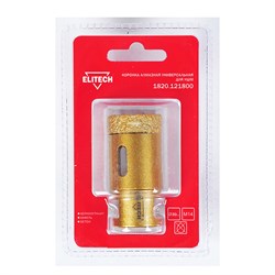 Коронка алмазная универсальная Elitech 30 мм х М14 167-155622 - фото 4832247