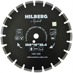 Диск алмазный Hilberg Asphalt Laser 350 мм (сегментный, с защитным зубом) 142-018238 - фото 4835894