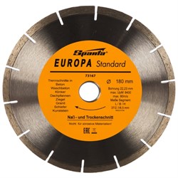 Алмазный диск Sparta 180х22,2 мм (сухая резка) EUROPA Standard 142-119369 - фото 4836059