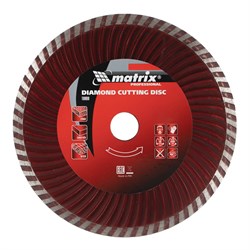 Диск алмазный отрезной MTX Turbo 180 х 25,4 мм, сухая резка, с переходным кольцом на 22,23 мм 142-153479 - фото 4836079