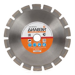 Диск алмазный Диавэй Стандарт 300х3,0х25,4(20), бетон, исп. 142-150473 - фото 4836698
