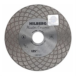 Диск алмазный сплошной ультратонкий Hilberg Master Ceramic 125х25х25,4 мм 142-120877 - фото 4839611