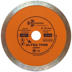 Диск алмазный Trio Diamond Сплошной Ультратонкий WET Ultra Thin hot press 76 мм (для Мини УШМ) 142-055807 - фото 4839867