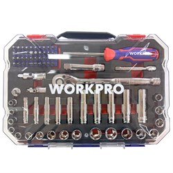 Набор инструментов WORKPRO 3/8  75шт 344-220714 - фото 4990688