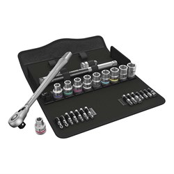 Набор с трещоткой, реверс, 1/2 WERA Zyklop Metal Switch 28 пр. 8100 SC 11 344-156834 - фото 4991026