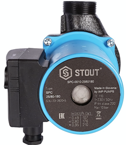 Насос для отопления STOUT 25/80-180 (SPC-0010-2580180) M176028 - фото 5314213