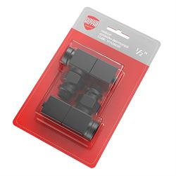 Набор вентелей Royal Thermo CUBE, УГЛОВОЙ, (2 шт) черный M215400 - фото 5358914