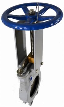 Задвижка шиберная ножевая Kvant Ду150 Ру10 двусторонняя, межфланцевая, клин - однодисковый, корпус - чугун, уплотнение - EPDM D040-07092 - фото 5364079