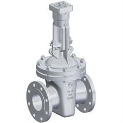 Задвижка клиновая ЧАЗ ЗКЛПЭ-40 30с915нж ГАЗ Ду250 Ру40 фланцевая, корпус - сталь, уплотнение - ТРГ, под привод D040-06392 - фото 5366134