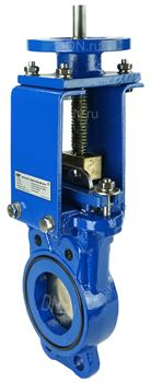 Задвижка шиберная ножевая DN GVKN1331N-2W-Fb Ду80 Ру16/6 двусторонняя, межфланцевая, клин - однодисковый, шпиндель - невыдвижной, корпус - чугун, уплотнение - NBR, с голым штоком, ISO-фланцем D040-07435 - фото 5368013