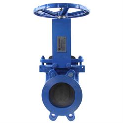 Задвижка шиберная Benarmo Ду350 Ру10 межфланцевая, клин - однодисковый, шпиндель - невыдвижной, корпус - чугун, уплотнение - NBR, со штурвалом D040-05667 - фото 5370572