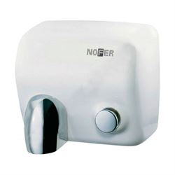 Металлическая сушилка для рук Nofer CYCLON 2450 W с кнопкой матовая (01100.S) M99543 - фото 5371318