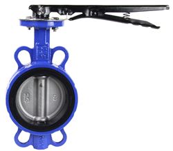 Затвор дисковый поворотный DN WBV3432N-2W-Fb-H Ду100 Ру16, корпус - сталь WCB, диск - нержавеющая сталь 316L, уплотнение - NBR, с рукояткой D050-16359 - фото 5388053