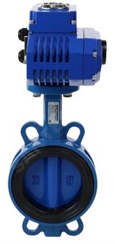 Затвор дисковый поворотный Benarmo Ду50 Ру16 межфланцевый с электроприводом Q030 220В, чугунный диск и корпус, уплотнение - EPDM D050-15845 - фото 5393490