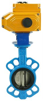 Затвор дисковый поворотный DN WBV1413E-2W-Fb Ду80 Ру16, корпус - чугун GGG50, диск - чугун GGG40, уплотнение - EPDM, с электроприводом DN-005 220В D050-16367 - фото 5393507